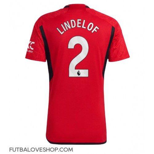 Dres Manchester United Victor Lindelof #2 Domáci 2023-24 Krátky Rukáv